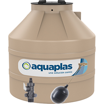 TINACO TRICAPA AQUAPLAS CON VALVULA, FLOTADOR, MULTICONECTOR,TAPA 450 LTS